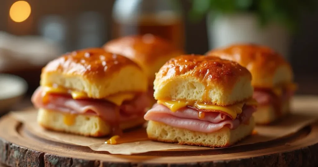 Ham and Cheese Sliders with Brown Sugar