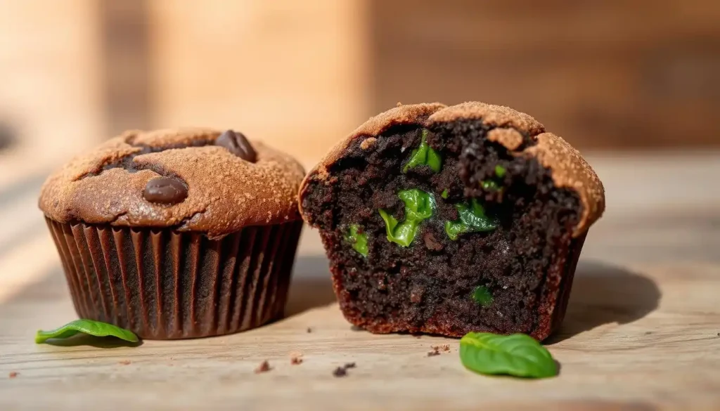 Chocolate Spinach Muffins