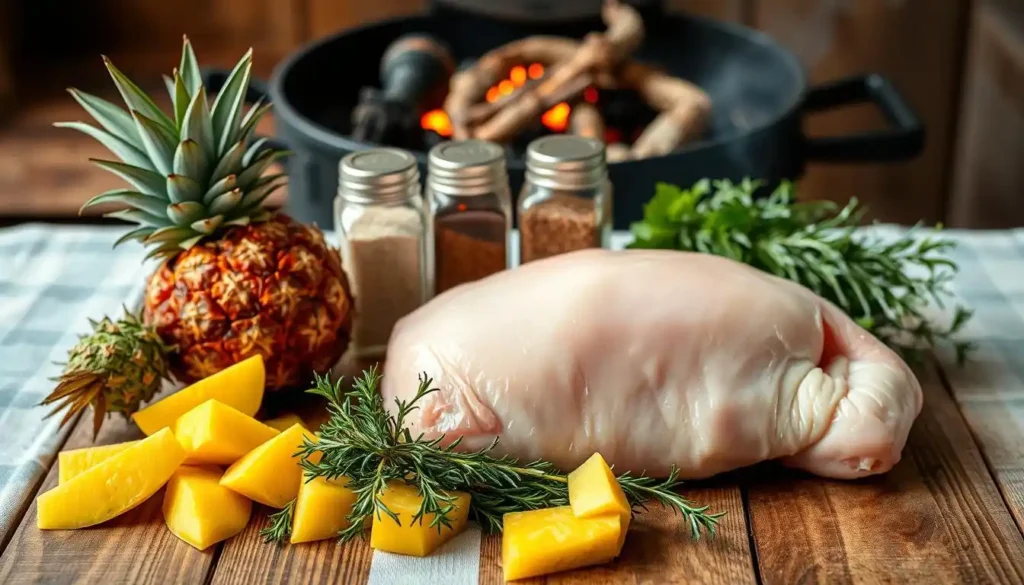 Grilled Mango Pineapple Chicken