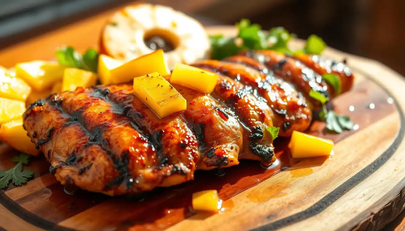 Grilled Mango Pineapple Chicken